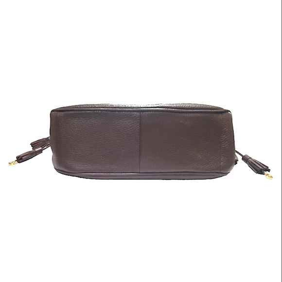 Lovcat Paris Brown Leather shoulder bag with tassels and gold charms - Picture 8 of 10